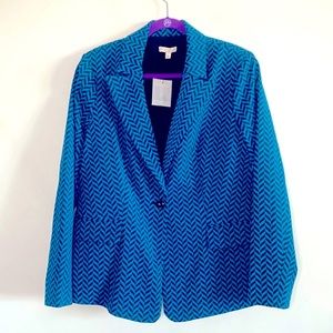 New York & Company Blue/Black Sports Coat